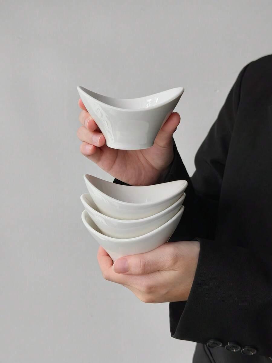 białe ceramiczne talerzyki 4 pack 