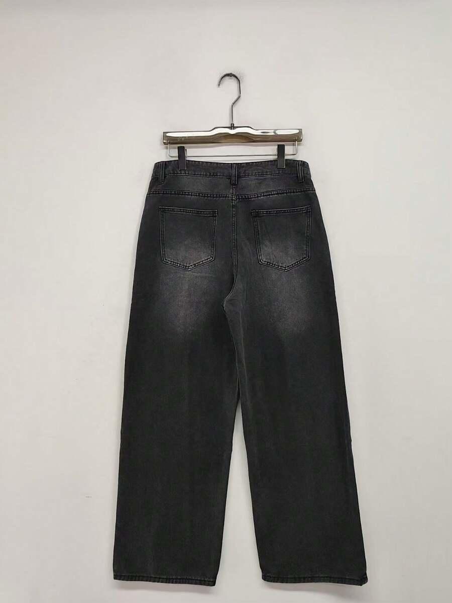 CZARNE SPODNIE JEANS 