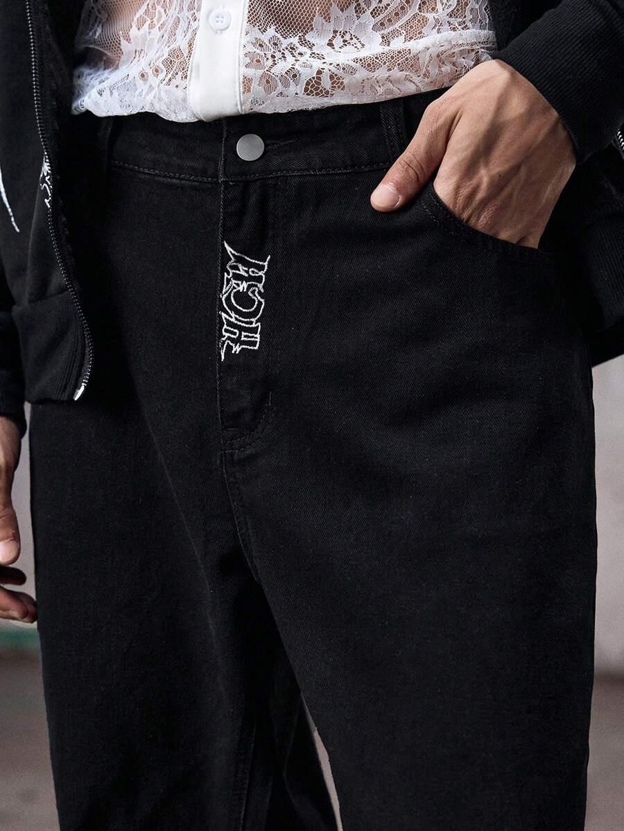 SPODNIE JEANS HAFT