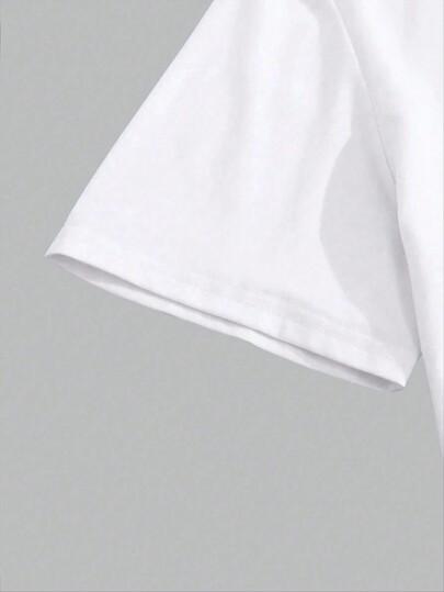 biały t-shirt nadruk