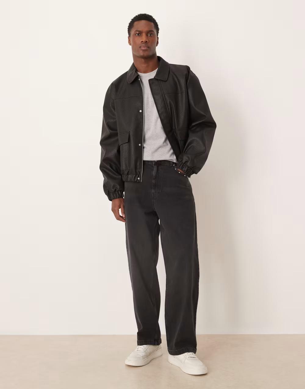 CZARNE SPODNIE JEANS