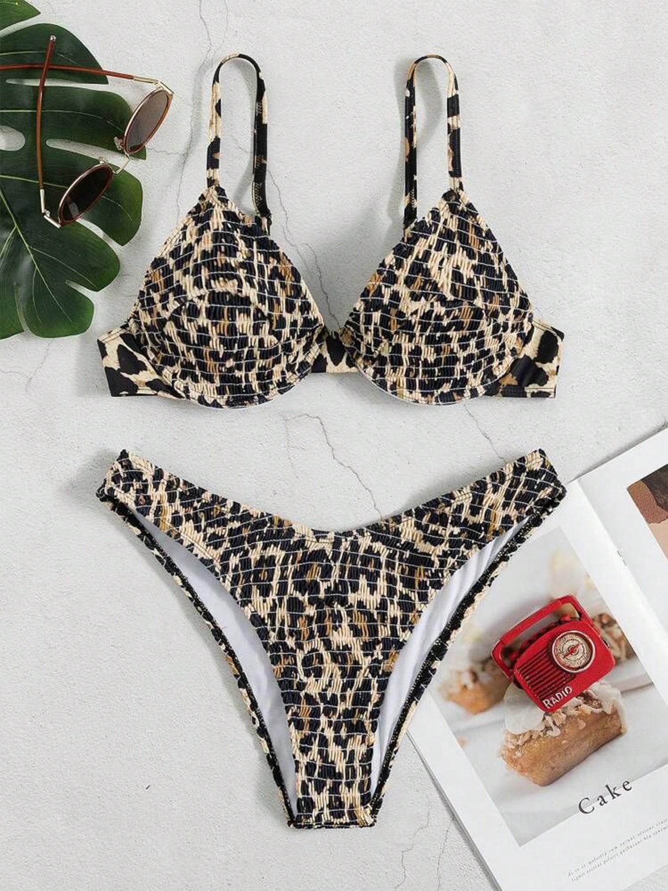 STRÓJ KĄPIELOWY KOMPLET ANIMAL PRINT