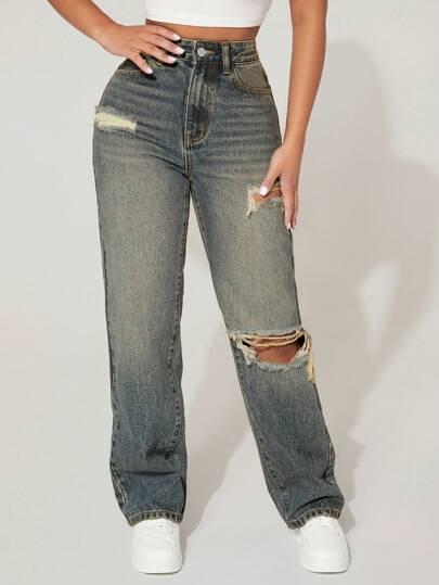 NIEBIESKIE SPODNIE JEANS