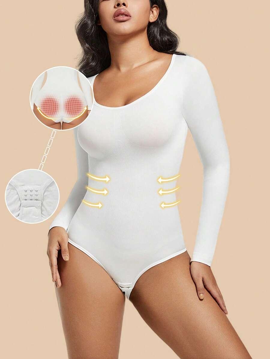 białe body długi rękaw