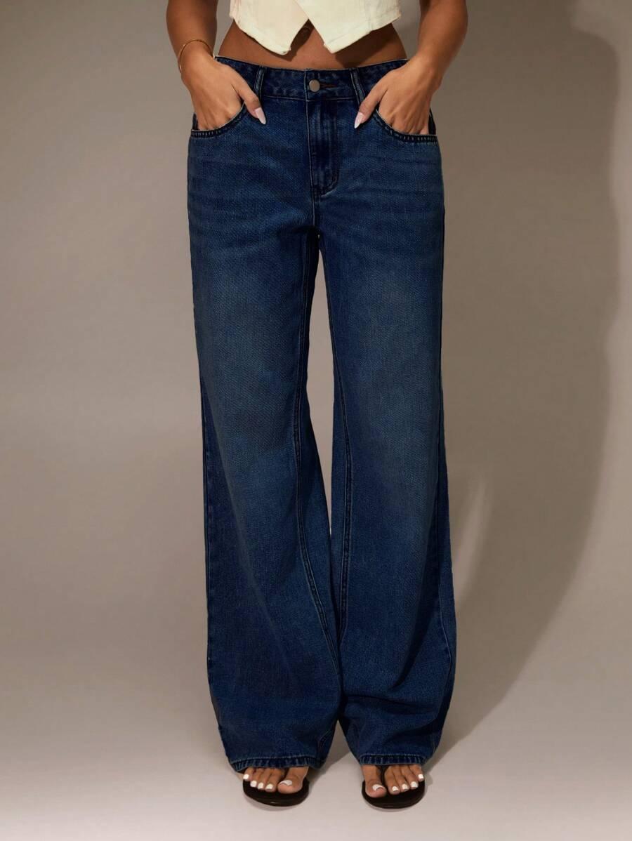 NIEBIESKIE SPODNIE JEANS