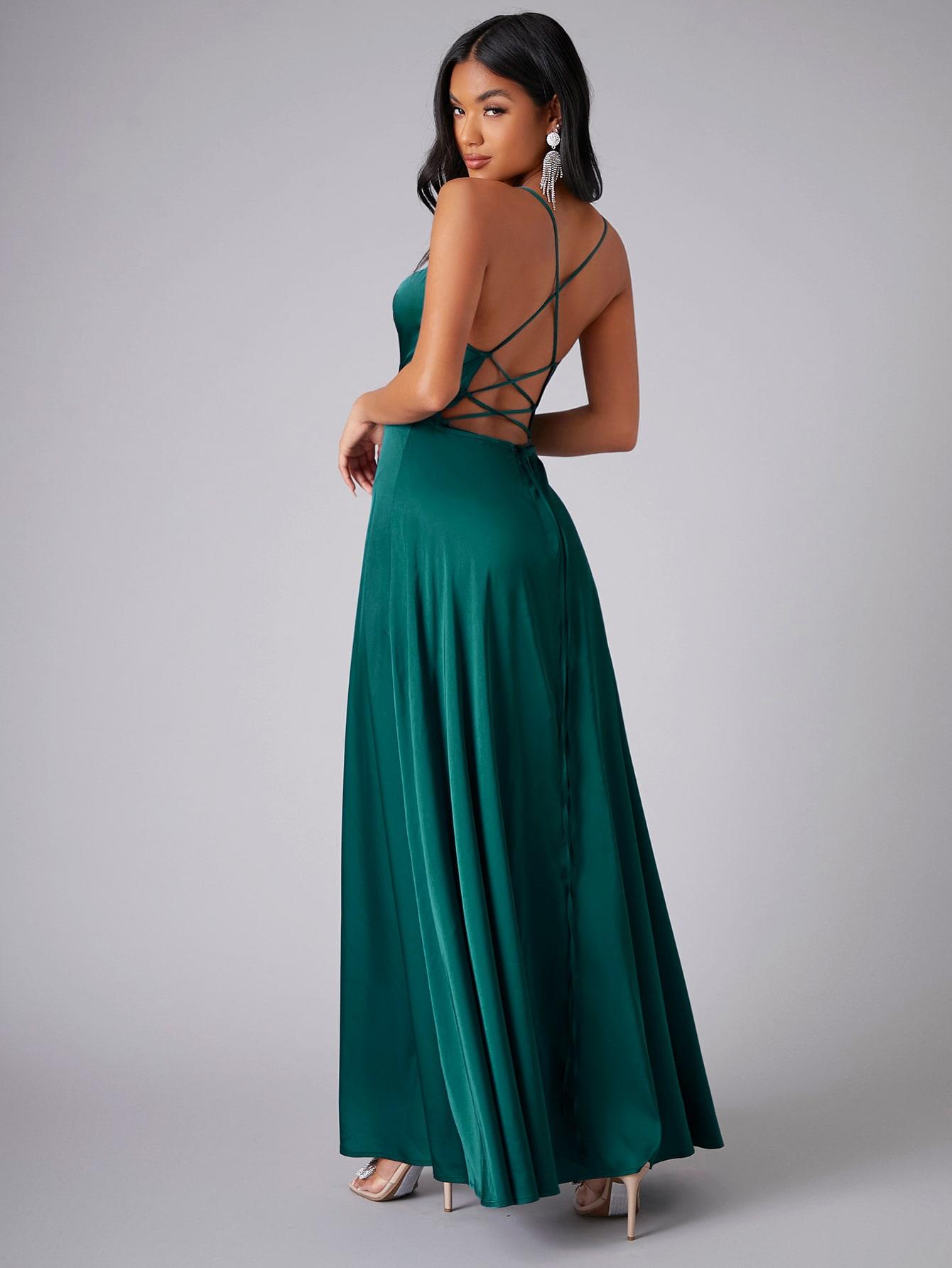 KOKTAJLOWA MAXI GLAMOUR SUKIENKA Z ODKRYTYMI PLECAMI 