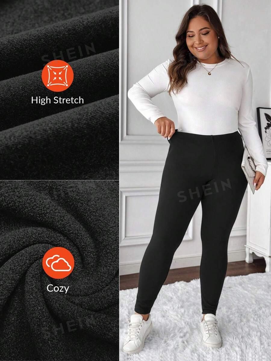 CZARNE OCIEPLANE LEGGINSY