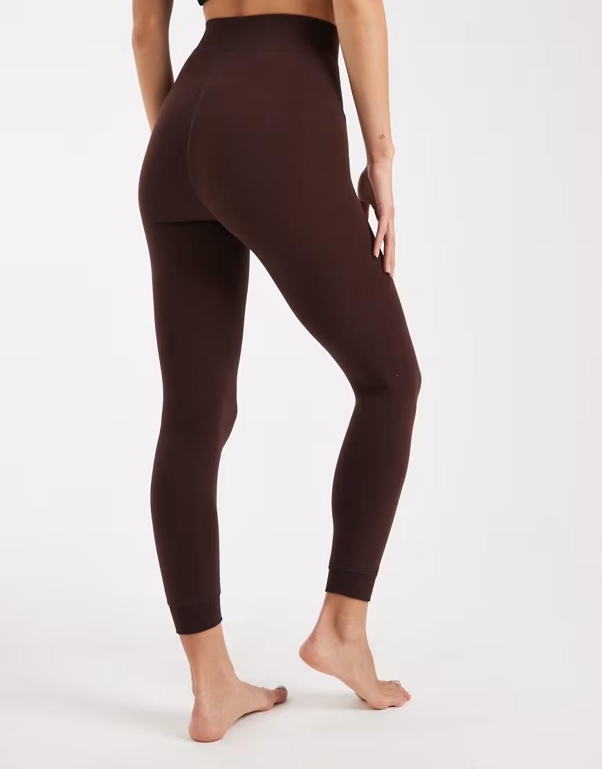 BRĄZOWE OCIEPLANE LEGGINSY