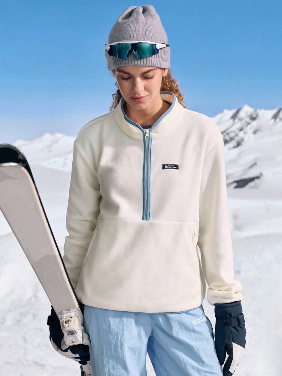 KREMOWA BLUZA POLAR KIESZENIE