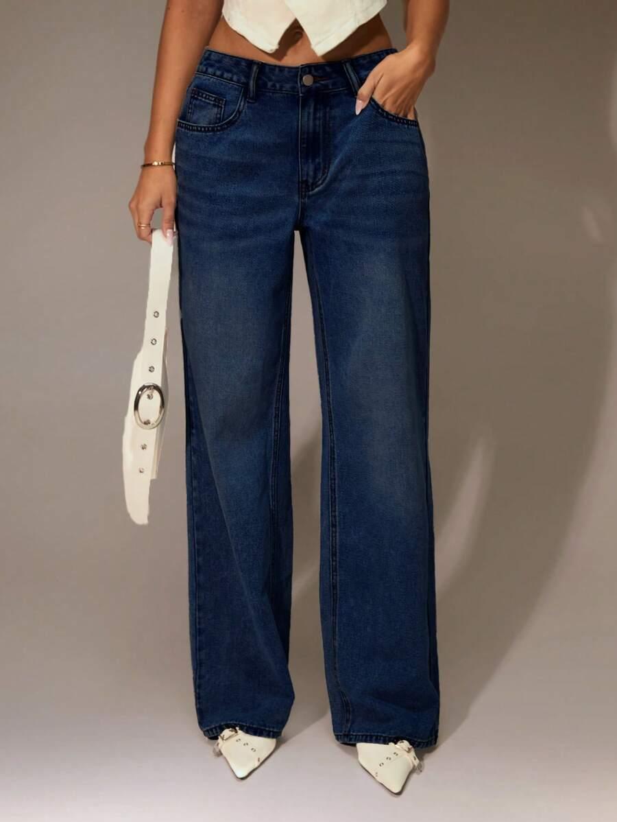 NIEBIESKIE SPODNIE JEANS