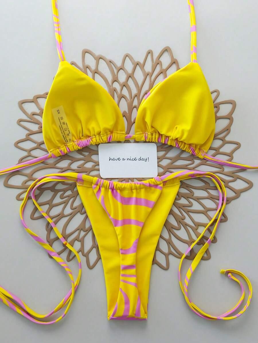 WIĄZANY KOMPLET BIKINI PRINT