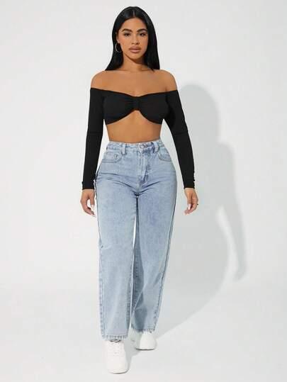 NIEBESKIe spodnie JEANS