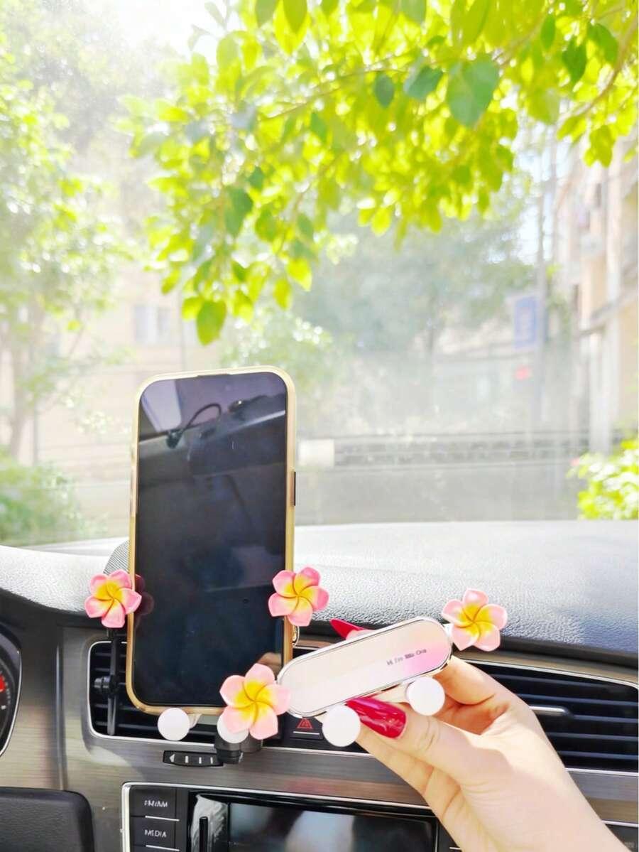 biały uchwyt na telefon