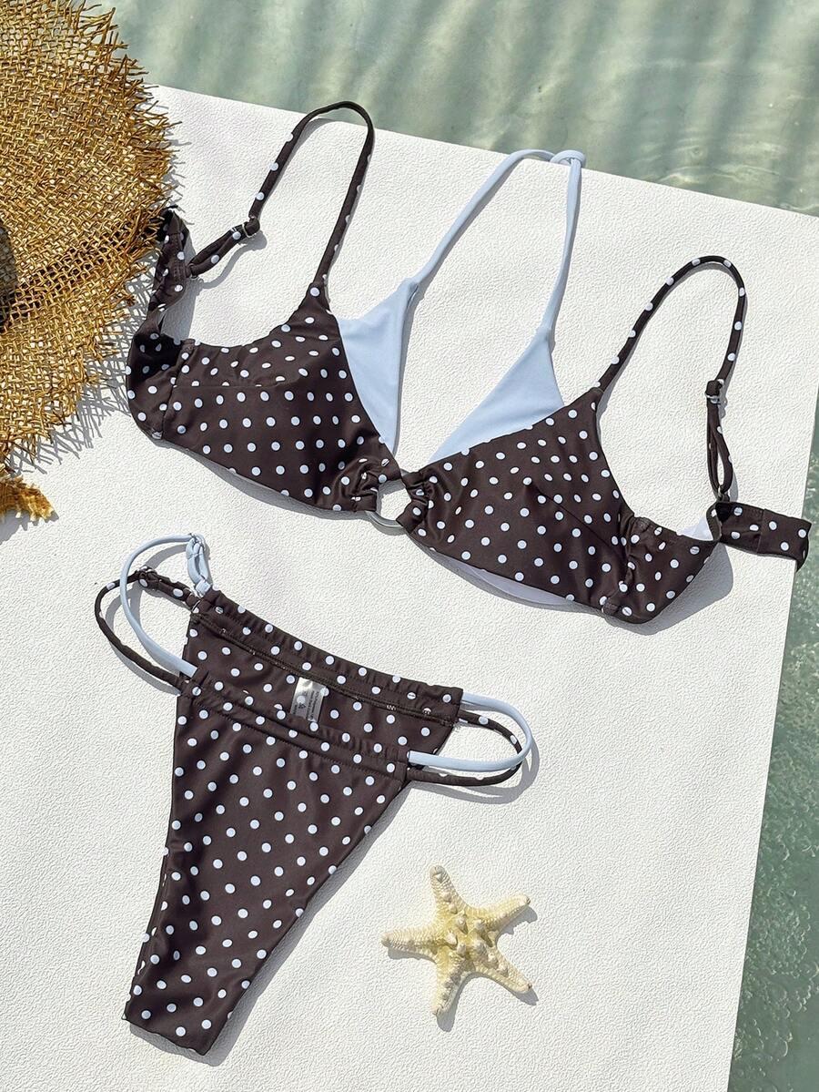 GÓRA OD BIKINI print groszki