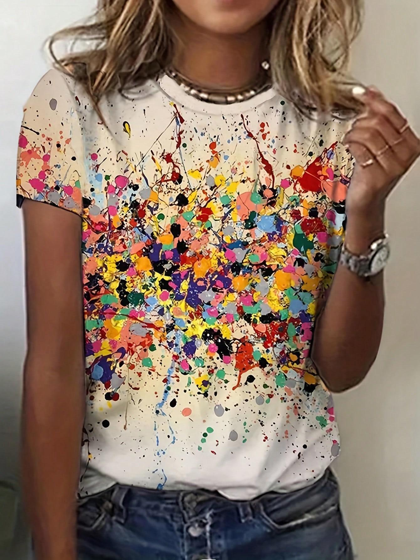 T-SHIRT DAMSKI Z NADRUKIEM