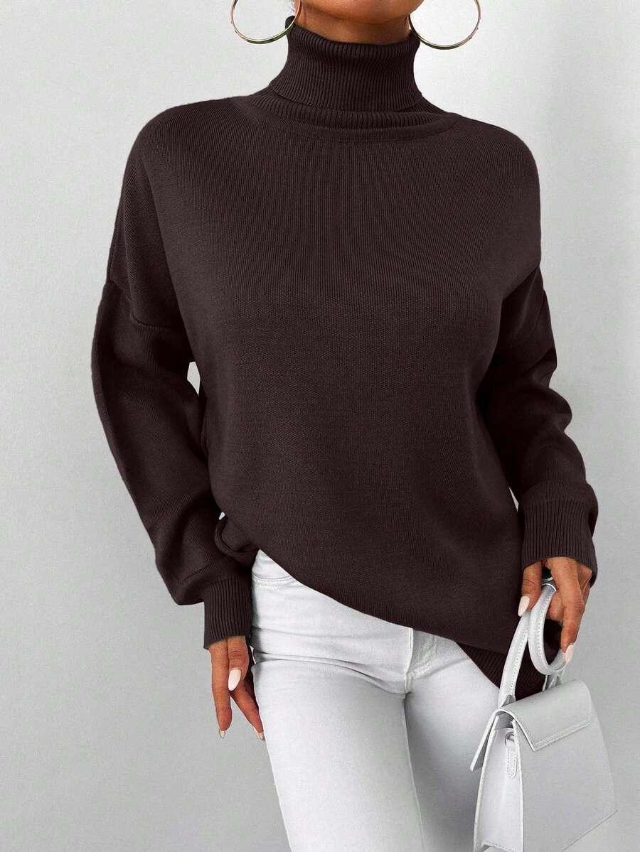 BRĄZOWY SWETER GOLF