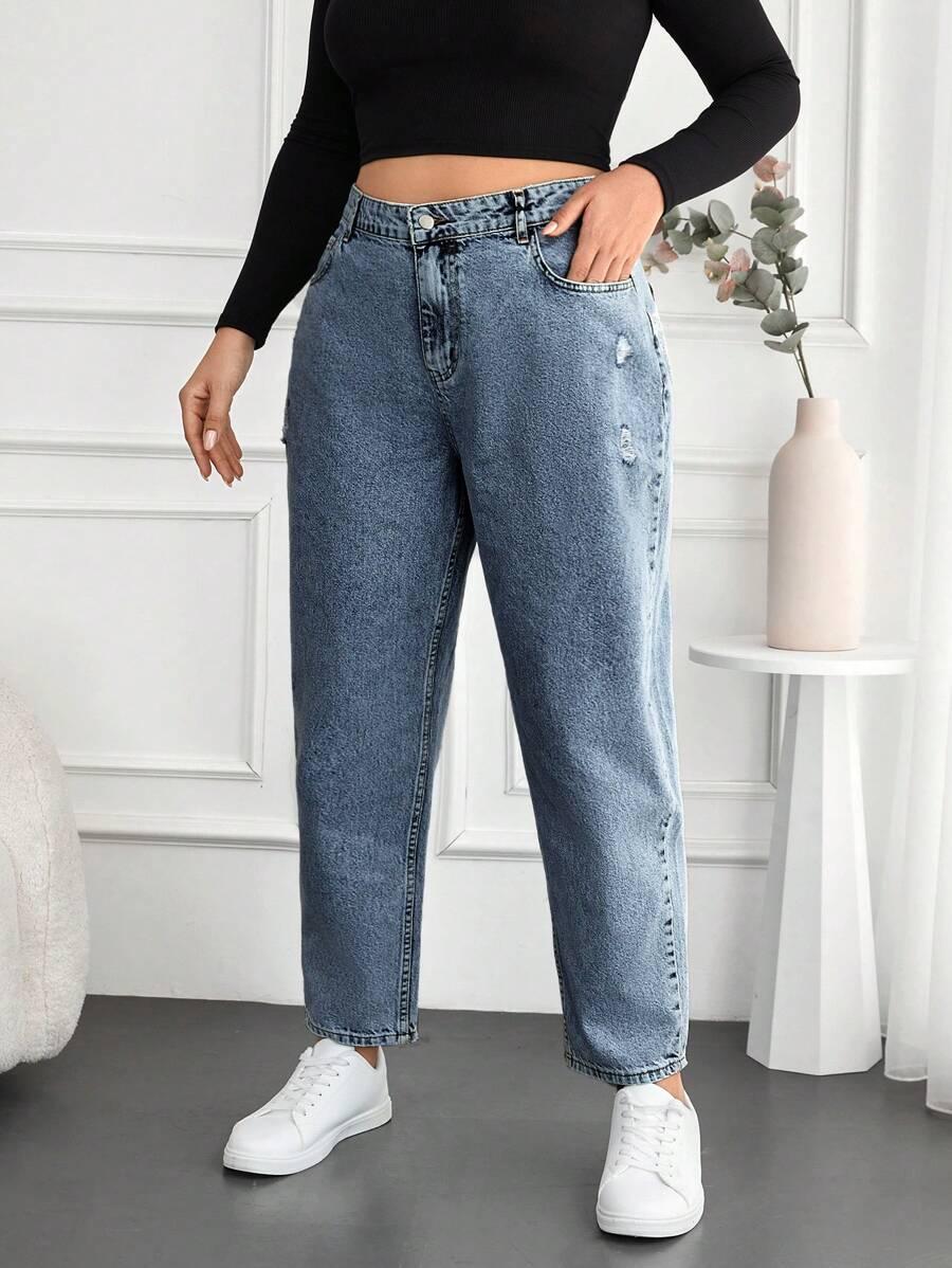 NIEBIESKIE SPODNIE JEANS