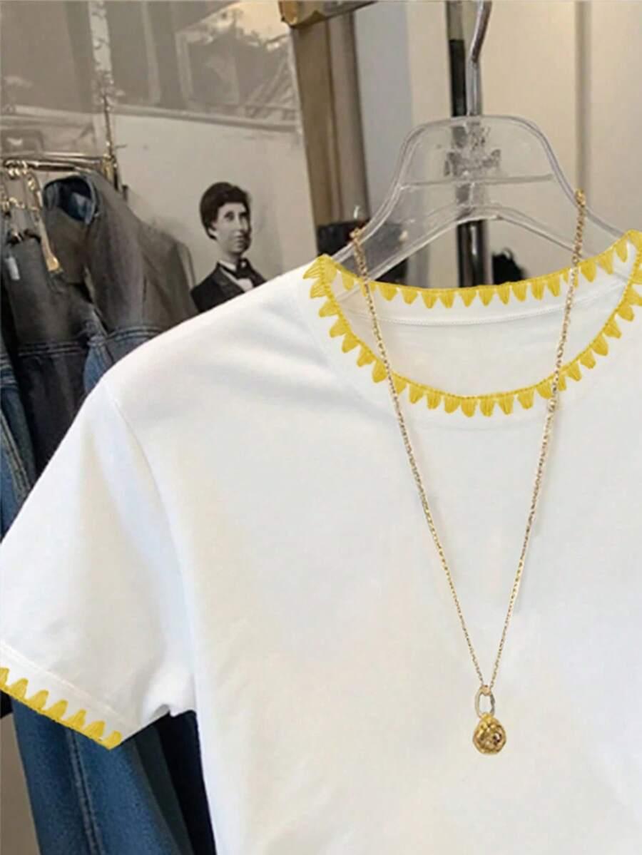 biały t-shirt print
