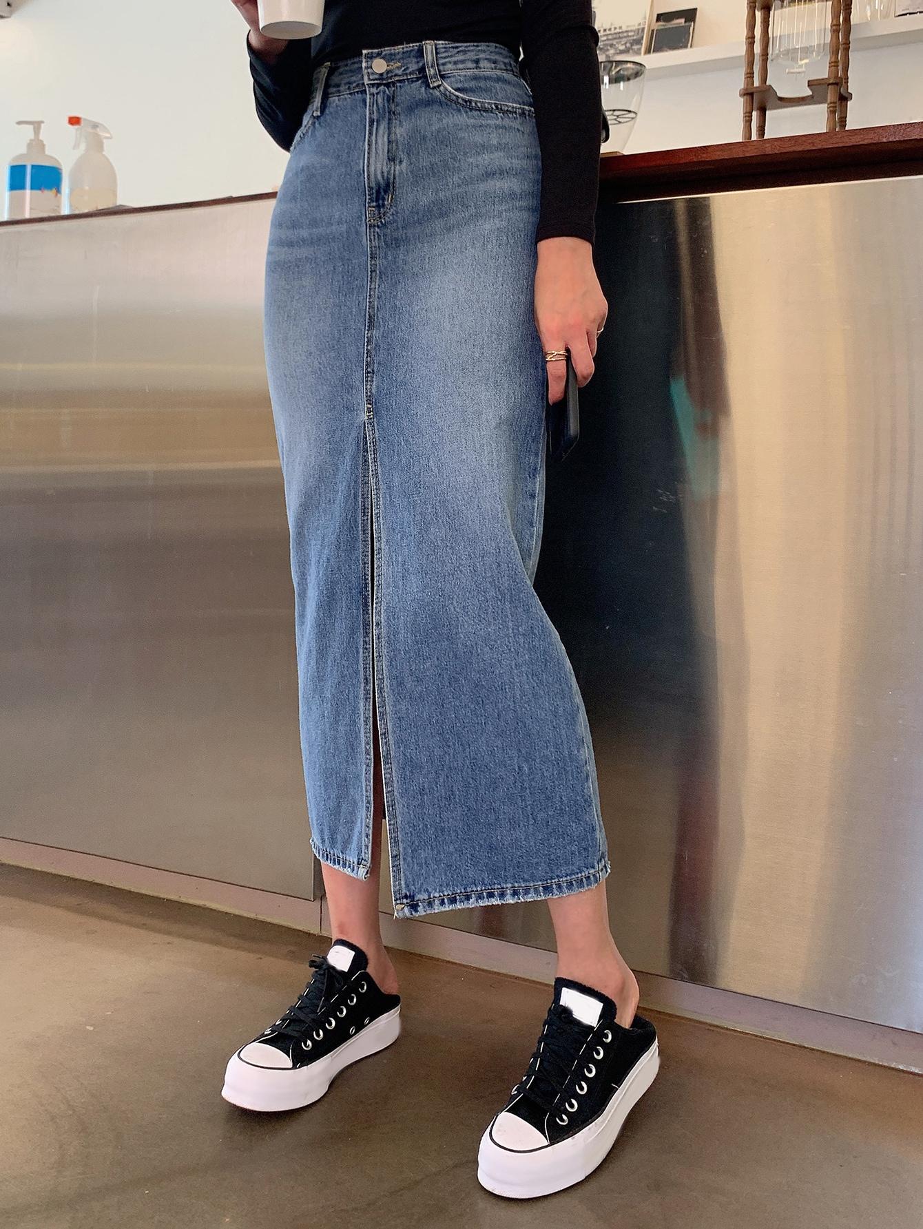 SPÓDNICA JEANS ROZCIĘCIE