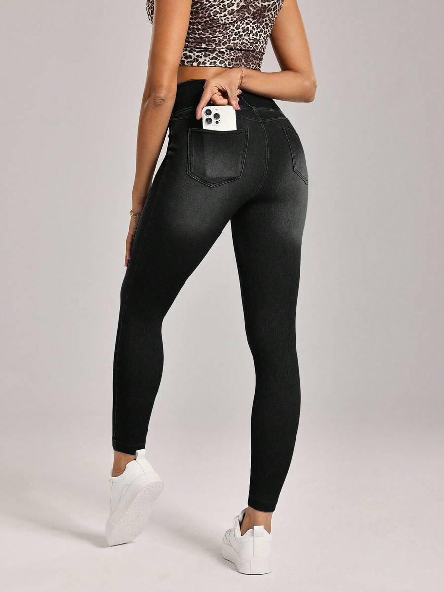 CZARNE LEGGINSY WYSOKI STAN