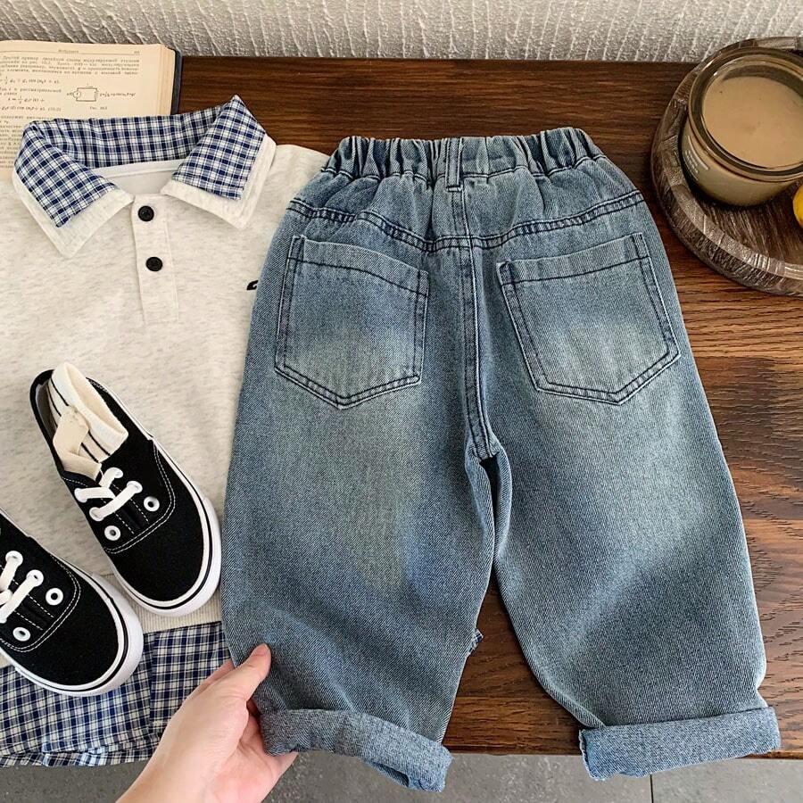 NIEBIESKIE SPODNIE JEANS