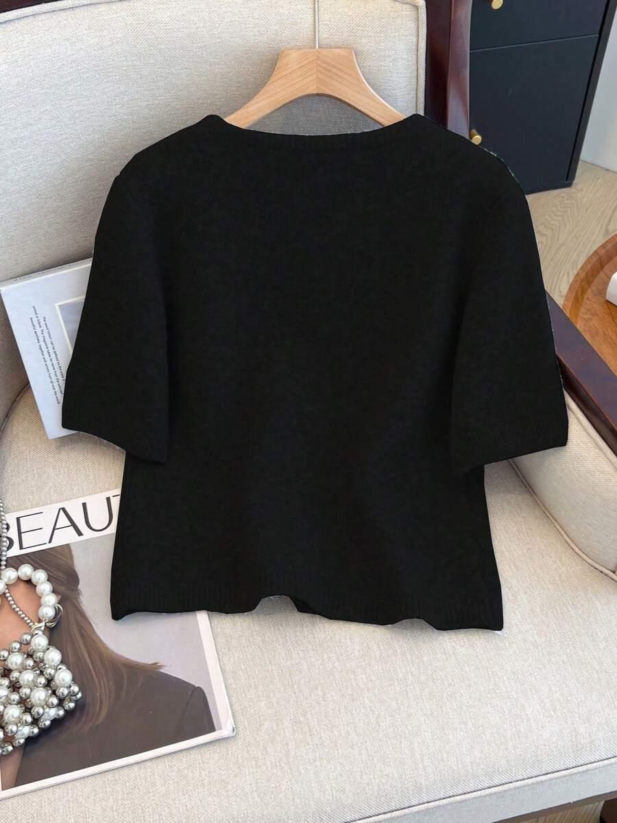 SWETER DAMSKI ROZPINANY OKRĄGŁY DEKOLT FASON