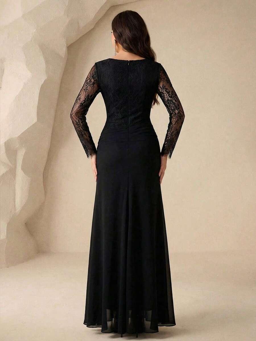 czarna maxi sukienka