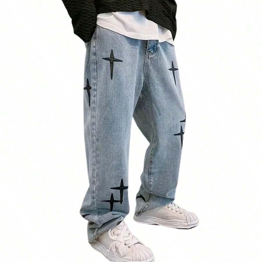 NIEBIESKIE SPODNIE JEANS