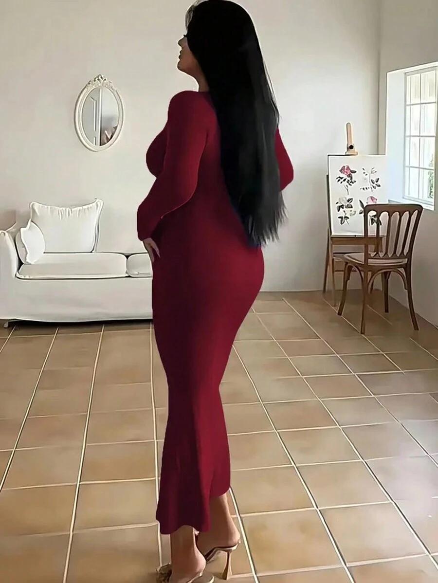 czerwona maxi sukienka