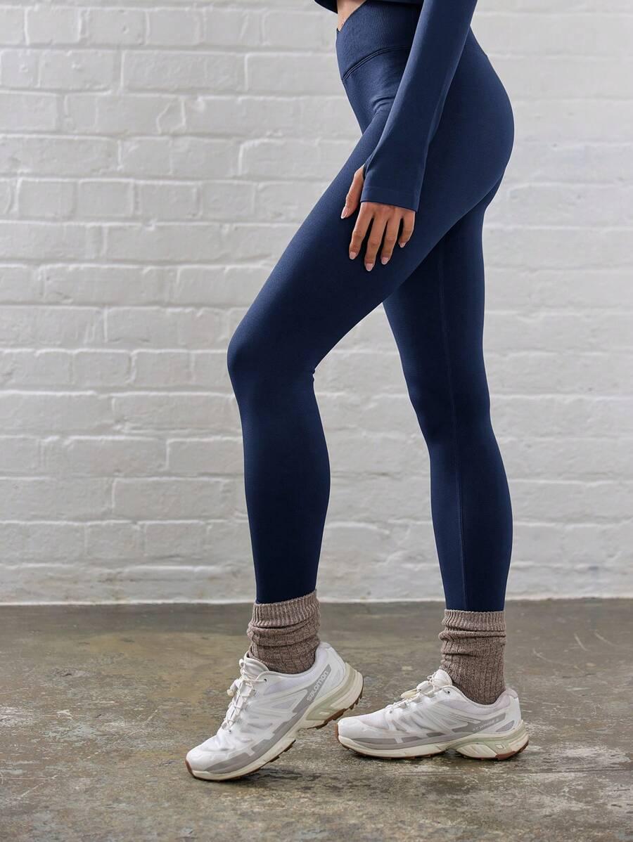 NIEBIESKIE LEGGINSY SPORTOWE