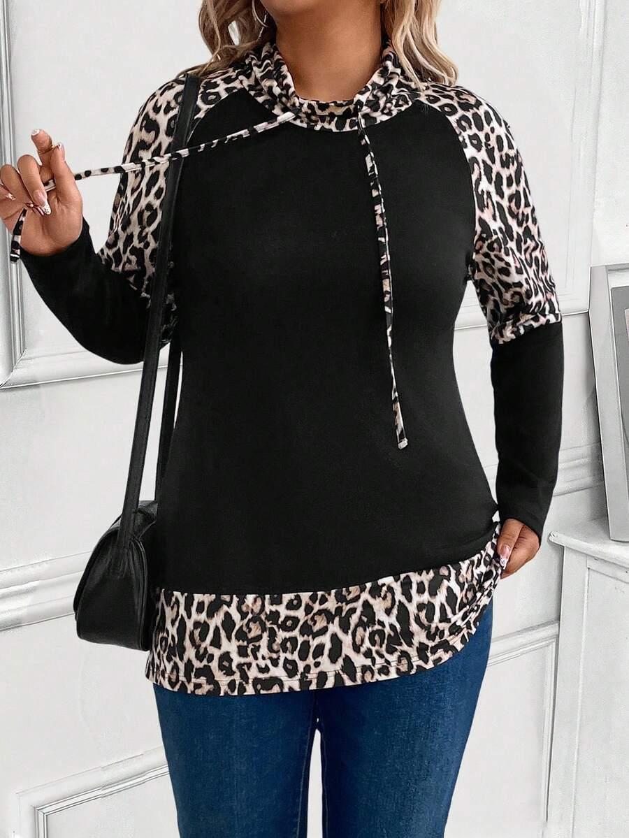 BLUZA ANIMAL PRINT ŁĄCZENIE