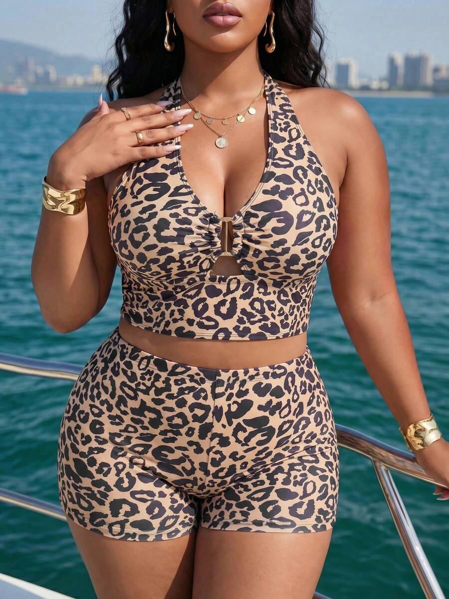 DWUCZĘŚCIOWY STRÓJ KĄPIELOWY ANIMAL PRINT