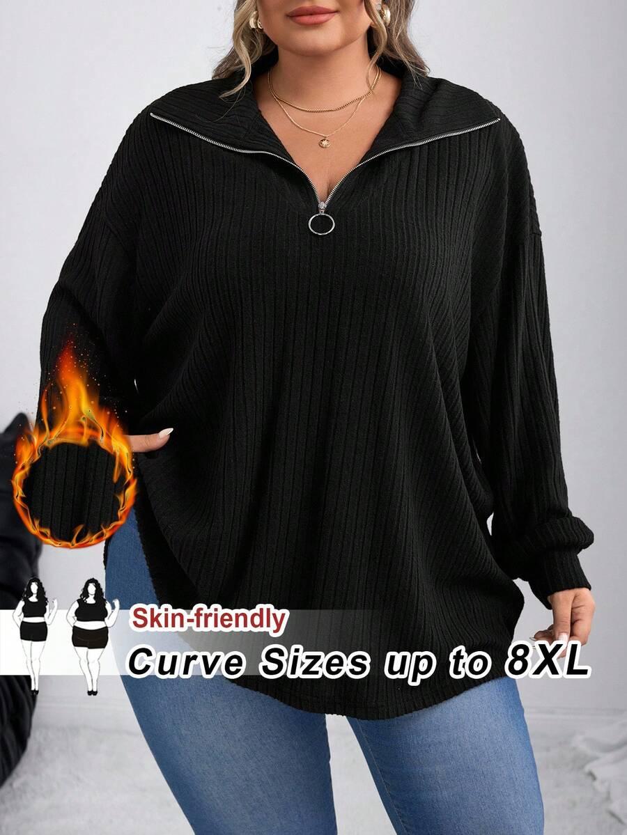 czarny sweter zamek 
