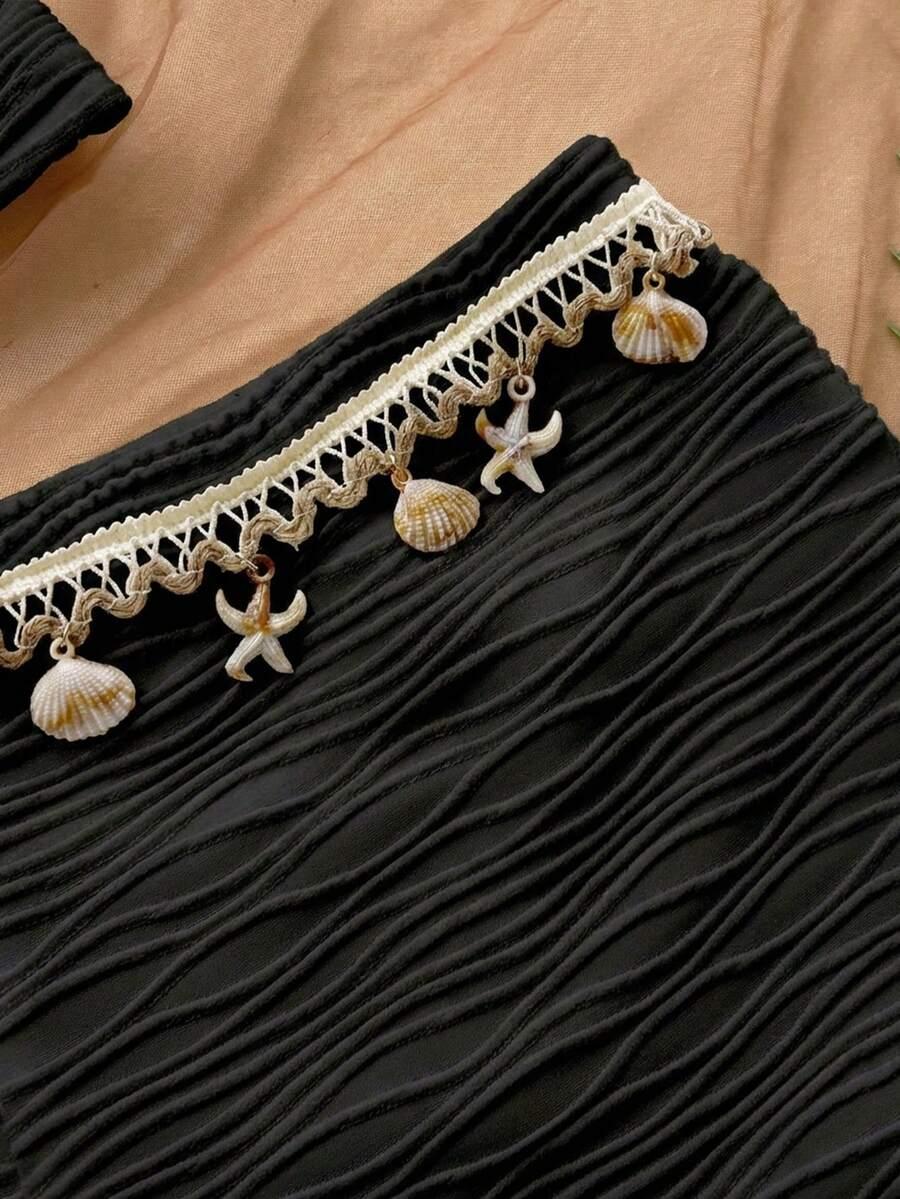 TANKINI DWUCZĘŚCIOWE ZE ZDOBIENIEM