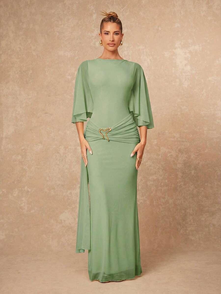zielona sukienka maxi