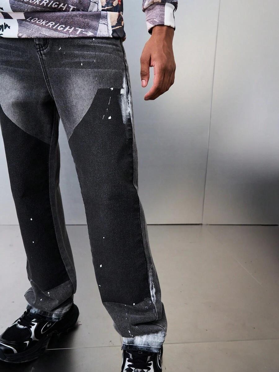SZARE SPODNIE JEANS 
