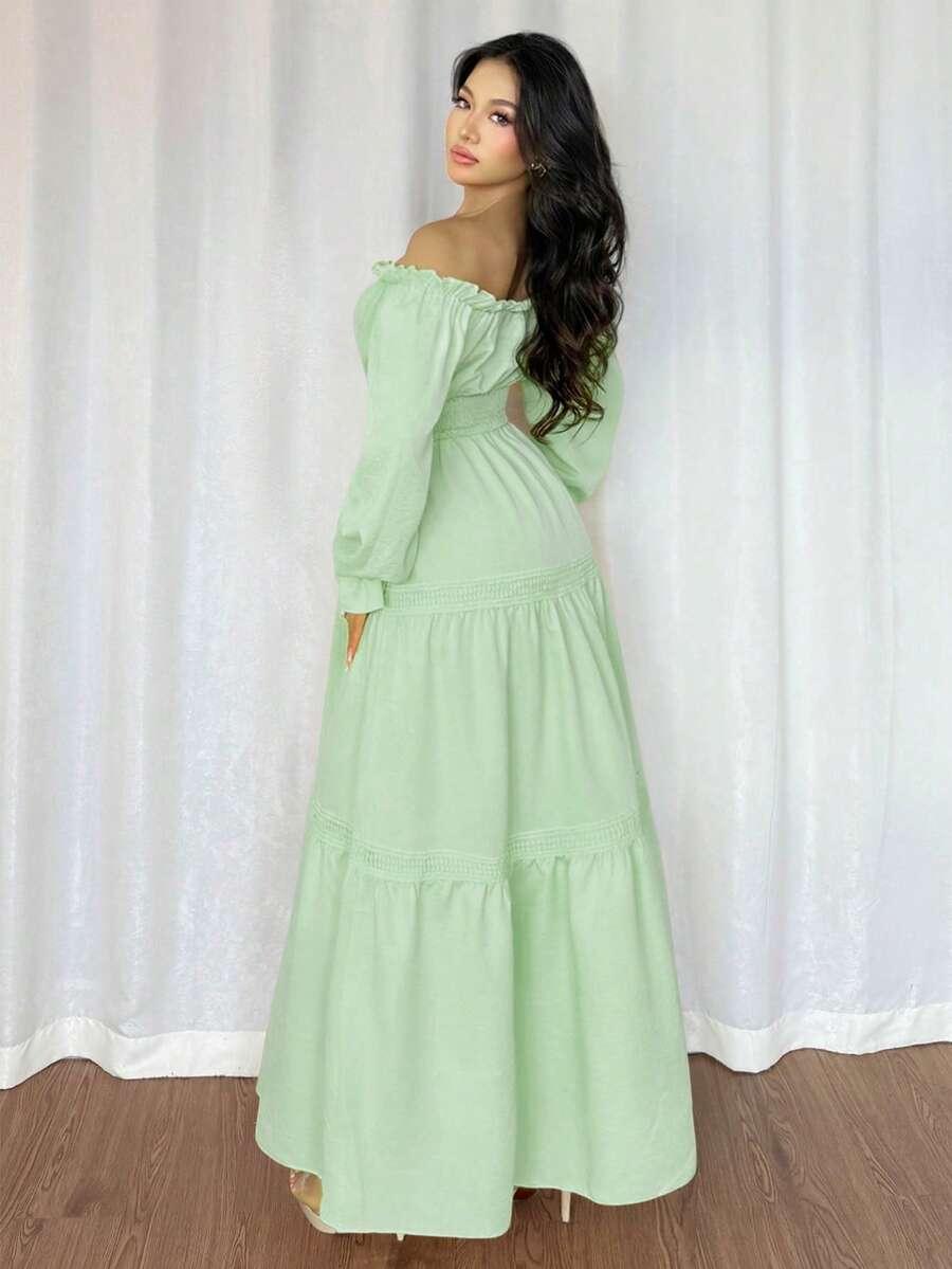 zielona maxi sukienka
