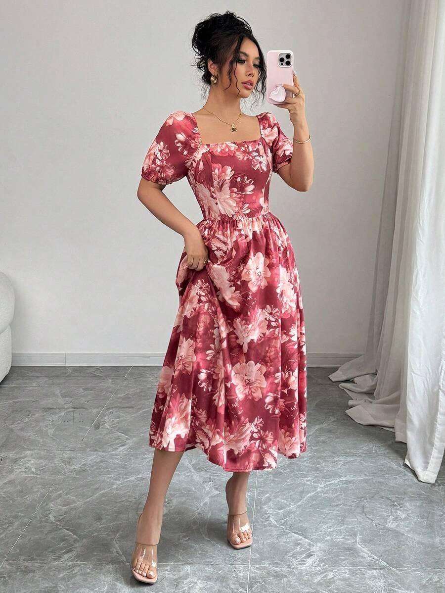 midi sukienka print 