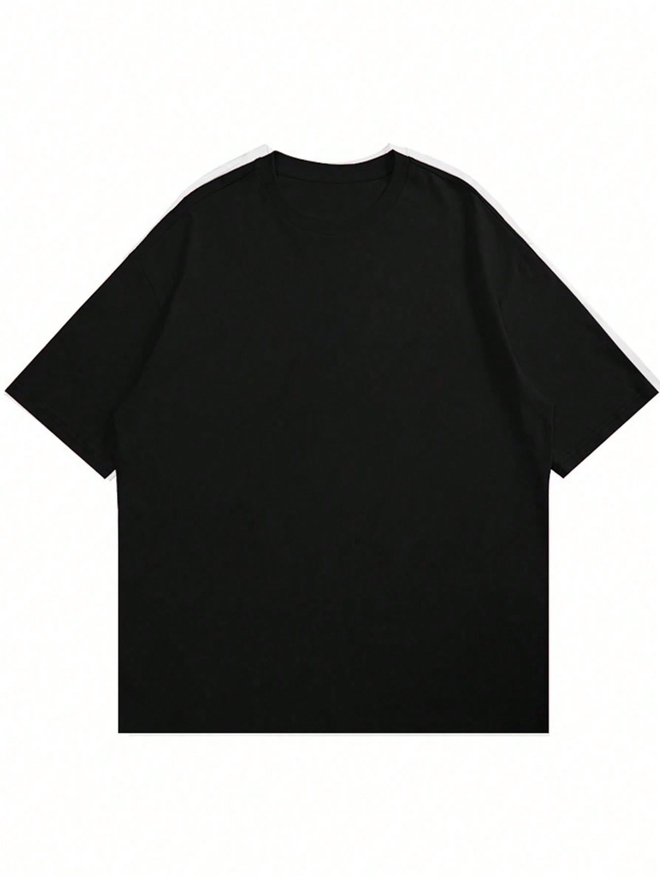 czarny t-shirt nadruk