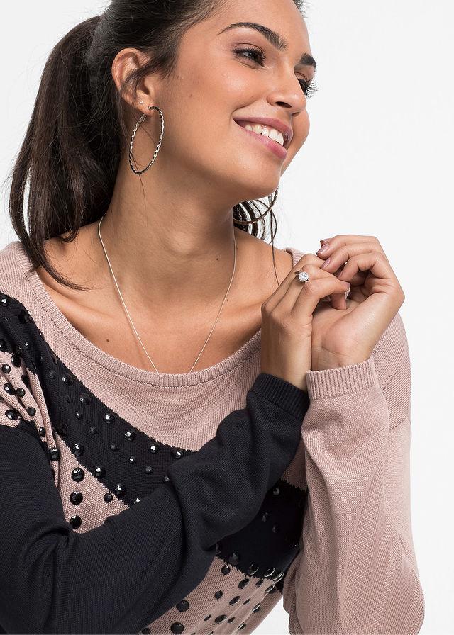 SWETER OVERSIZE ZDOBIENIA 