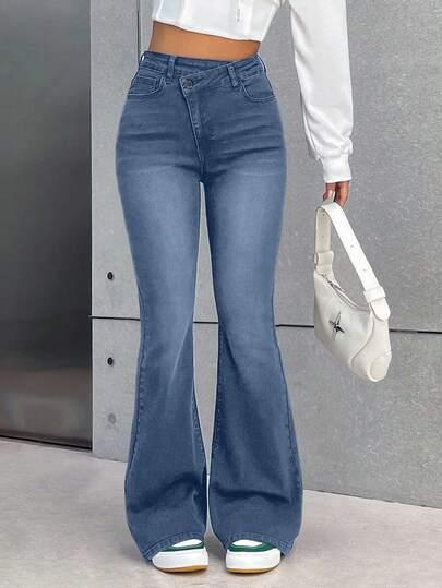 niebieskie jeansy casual