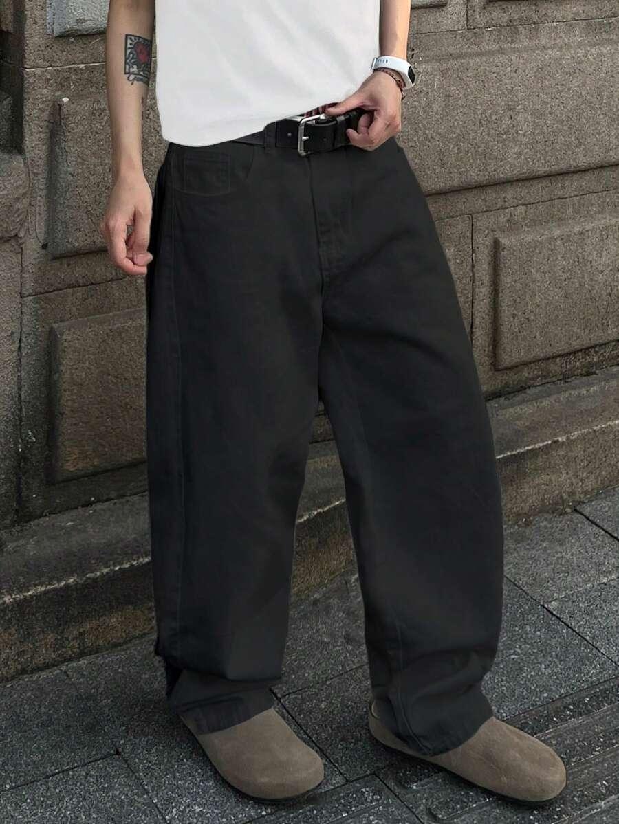 CZARNE SPODNIE JEANS