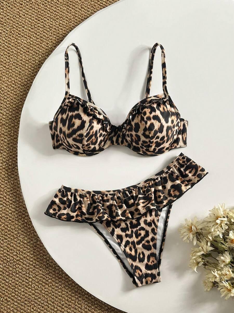 DWUCZĘŚCIOWY STRÓJ KĄPIELOWY ANIMAL PRINT