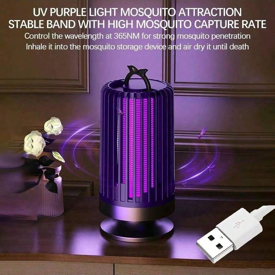 FIOLETOWA LAMPA KEMPINGOWA