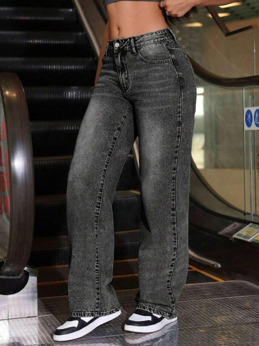 czarne spodnie jeans 