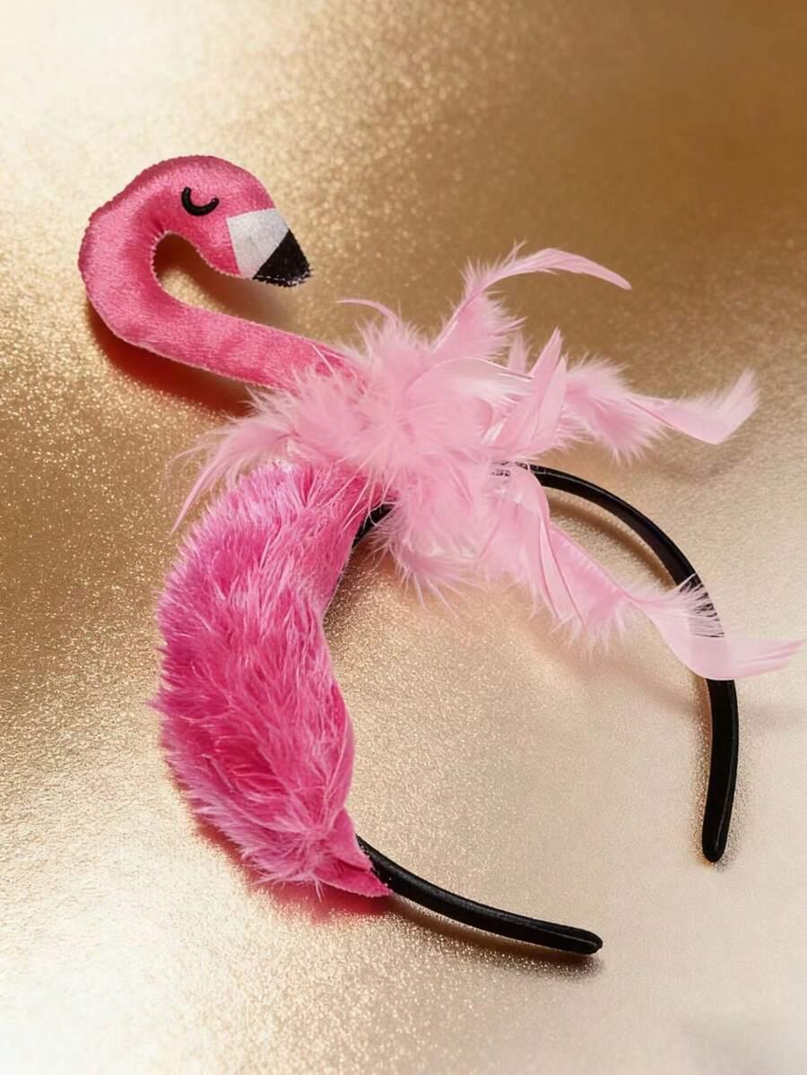 OPASKA Na GŁOWĘ Z FLAMINGIEM