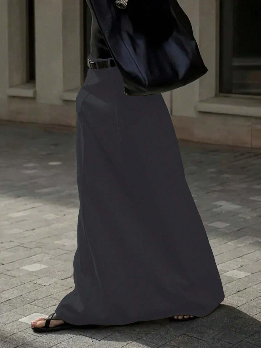 szara maxi spódnica 