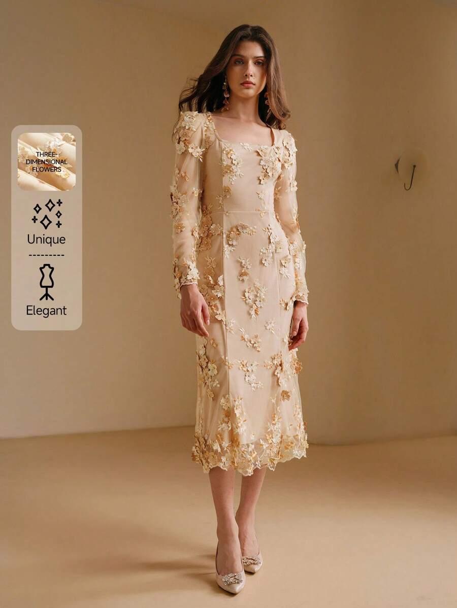 ELEGANCKA KOKTAJLOWA MIDI SUKIENKA