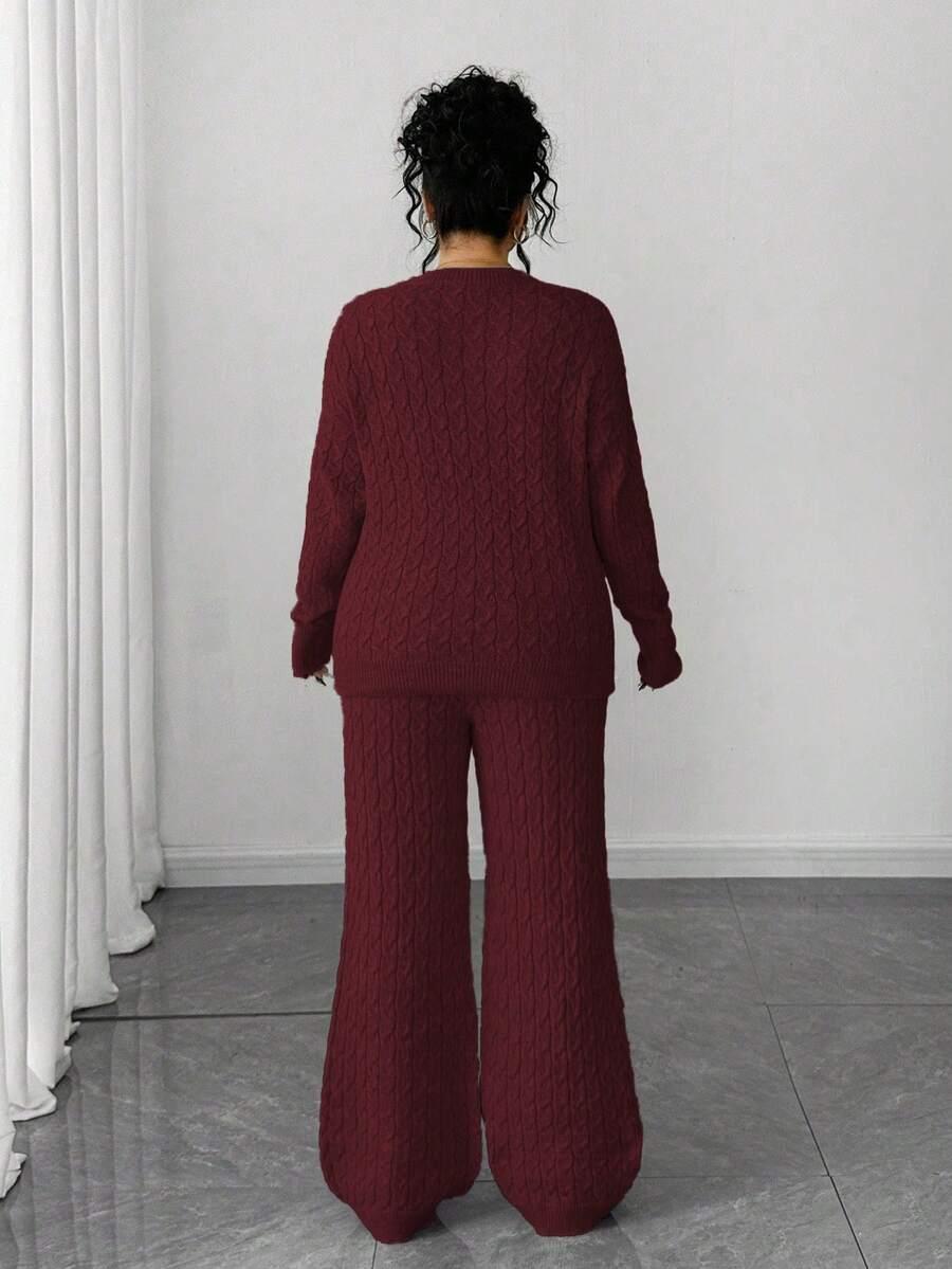 SWETER SPODNIE KOMPLET