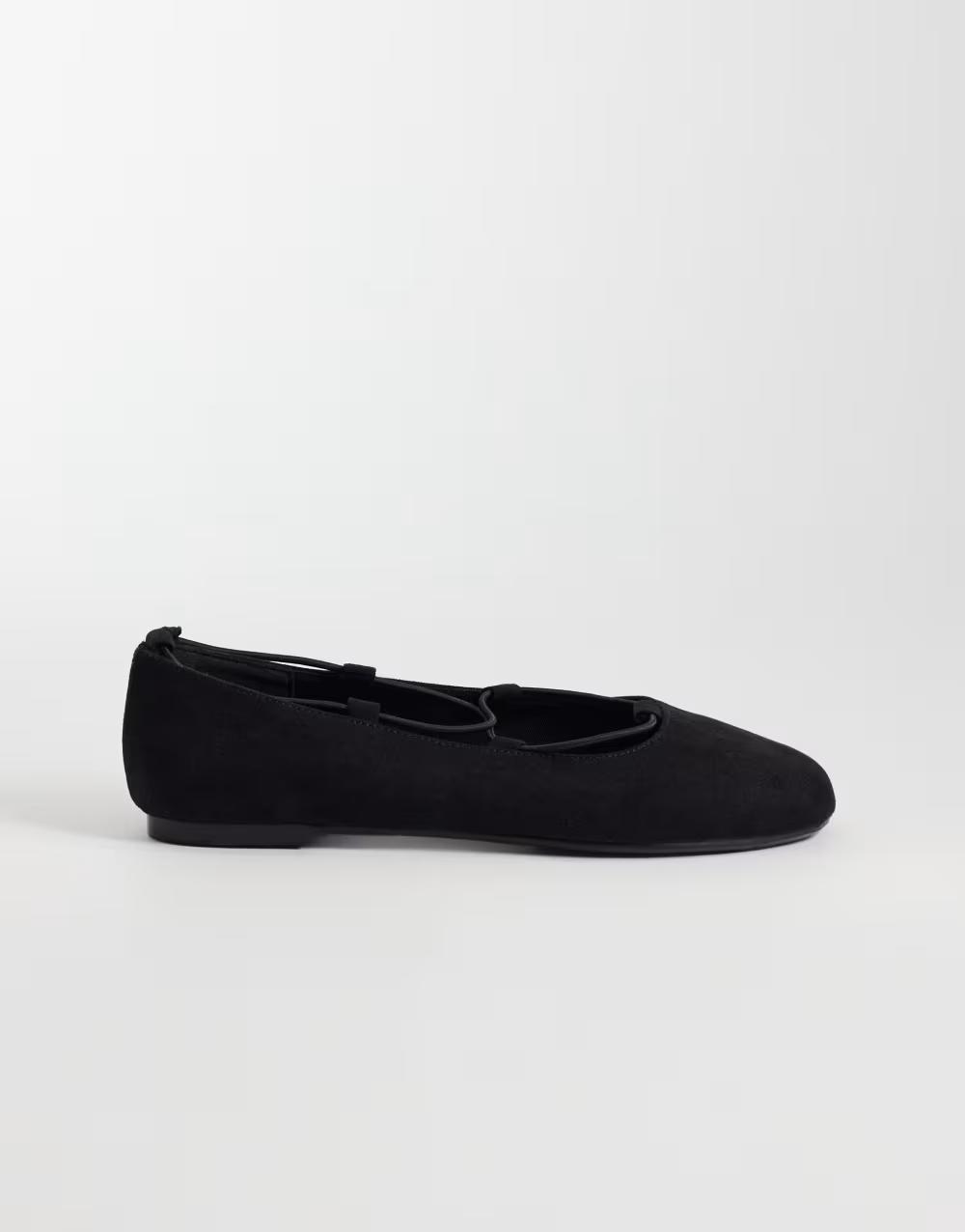 czarne baleriny casual
